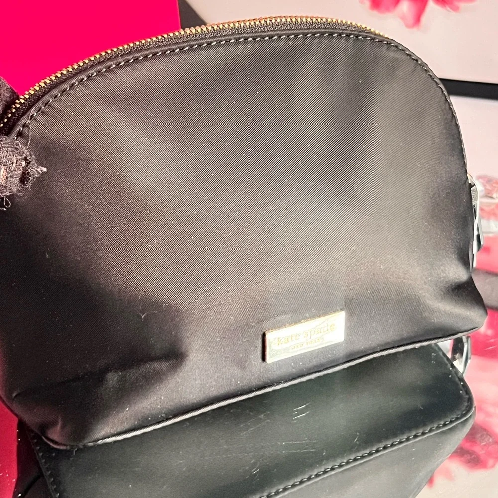Kate Spade New York Owl NWT Small Marcy Nylon Cosmetic Bag